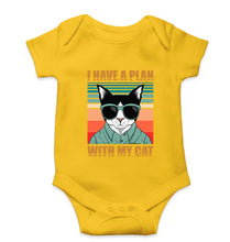 Load image into Gallery viewer, Cat Kids Romper For Baby Boy/Girl-0-5 Months(18 Inches)-Yellow-Ektarfa.online
