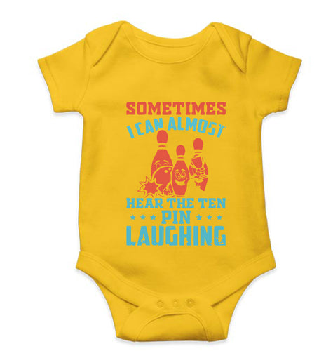 Bowling Kids Romper For Baby Boy/Girl-Yellow-Ektarfa.online