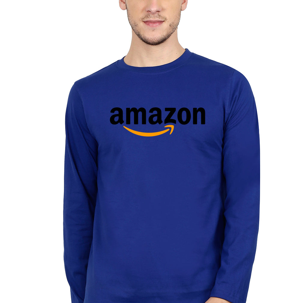 Amazon Full Sleeves T-Shirt for Men-Royal Blue-Ektarfa.online
