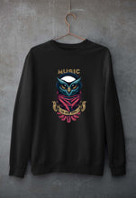 Load image into Gallery viewer, Owl Music Unisex Sweatshirt for Men/Women-S(40 Inches)-Black-Ektarfa.online
