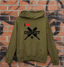 Load image into Gallery viewer, I Love Cricket Unisex Hoodie for Men/Women-Olive Green-Ektarfa.online
