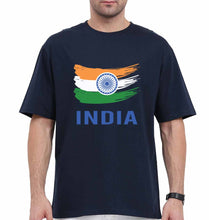 Load image into Gallery viewer, India Oversized T-Shirt for Men-Navy Blue-Ektarfa.online

