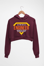Load image into Gallery viewer, Engineer Crop HOODIE FOR WOMEN-Maroon-Ektarfa.online
