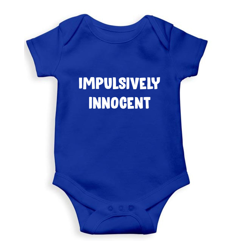 Impulsively Innocent Kids Romper For Baby Boy/Girl-0-5 Months(18 Inches)-Royal Blue-Ektarfa.online