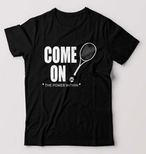 Load image into Gallery viewer, Tennis T-Shirt for Men-S(38 Inches)-Black-Ektarfa.online
