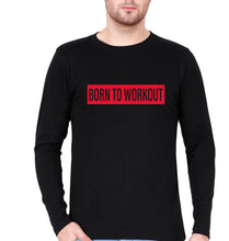 Load image into Gallery viewer, Gym Workout Full Sleeves T-Shirt for Men-S(38 Inches)-Black-Ektarfa.co.in
