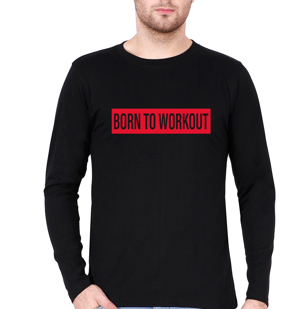 Gym Workout Full Sleeves T-Shirt for Men-S(38 Inches)-Black-Ektarfa.co.in