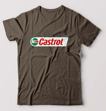 Load image into Gallery viewer, Castrol T-Shirt for Men-S(38 Inches)-Olive Green-Ektarfa.online
