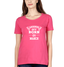 Load image into Gallery viewer, Legends are Born in March T-Shirt for Women-Ektarfa.online
