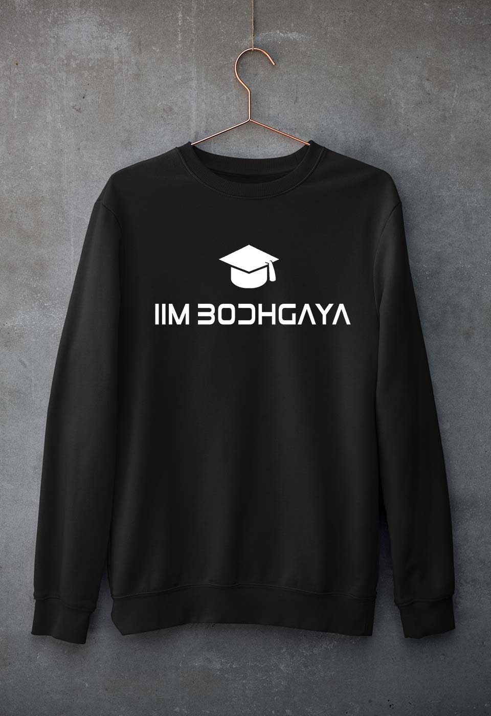 IIM BodhGaya Unisex Sweatshirt for Men/Women-S(40 Inches)-Black-Ektarfa.online