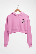 Load image into Gallery viewer, Rose &amp; Knife Crop HOODIE FOR WOMEN
