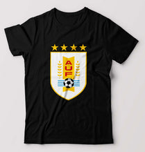 Load image into Gallery viewer, Uruguay Football T-Shirt for Men-S(38 Inches)-Black-Ektarfa.online
