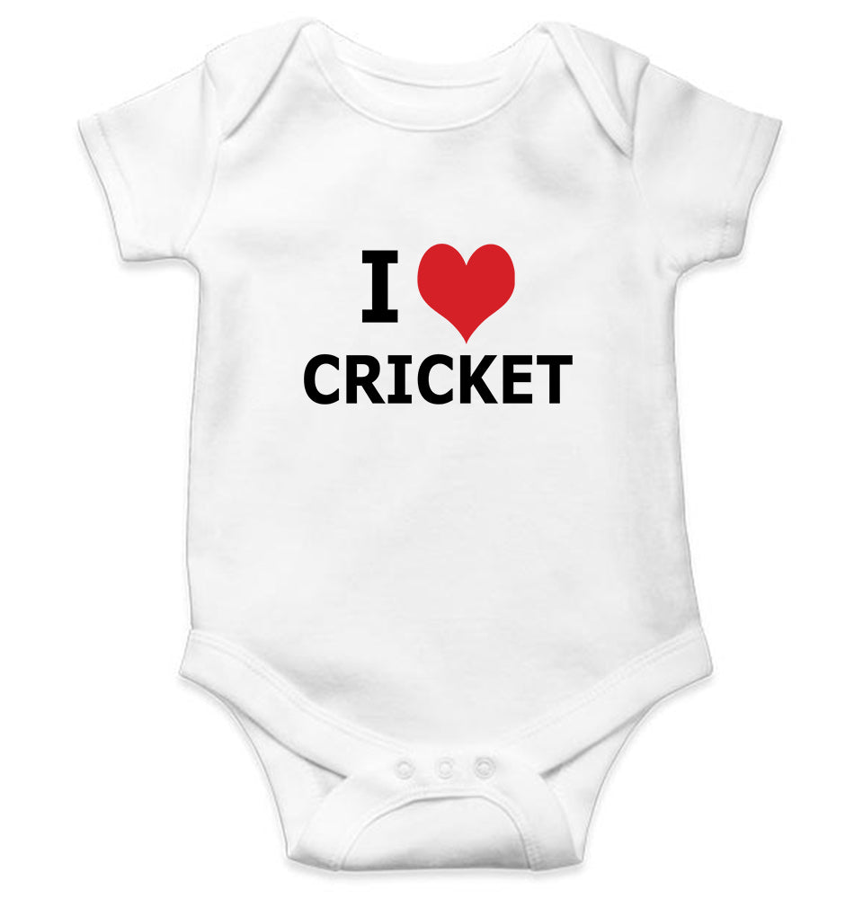 Love Cricket Kids Romper For Baby Boy/Girl-0-5 Months(18 Inches)-White-Ektarfa.online