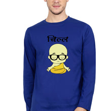 Load image into Gallery viewer, Chill Full Sleeves T-Shirt for Men-Royal Blue-Ektarfa.online
