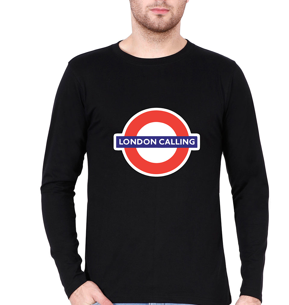 London Calling Full Sleeves T-Shirt for Men-Black-Ektarfa.online
