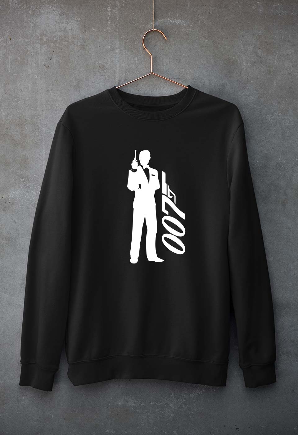 James Bond (007) Unisex Sweatshirt for Men/Women-Black-Ektarfa.online