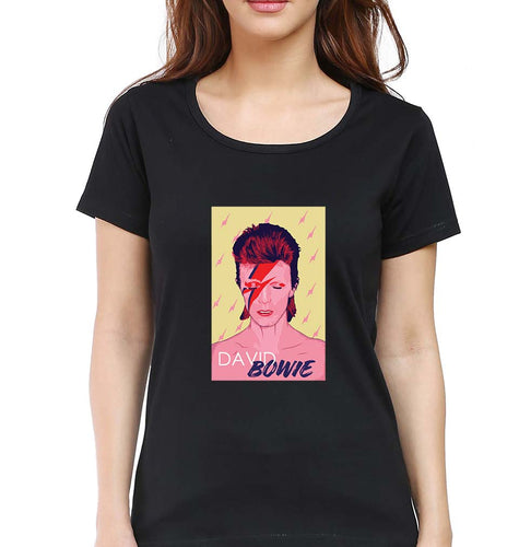 David Bowie T-Shirt for Women-Black-Ektarfa.online