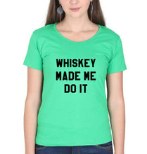 Load image into Gallery viewer, Whiskey T-Shirt for Women-XS(32 Inches)-Flag Green-Ektarfa.online
