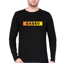 Load image into Gallery viewer, Gabru Full Sleeves T-Shirt for Men-S(38 Inches)-Black-Ektarfa.online
