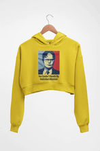 Load image into Gallery viewer, Dwight Schrute Crop HOODIE FOR WOMEN-Mustard yellow-Ektarfa.online
