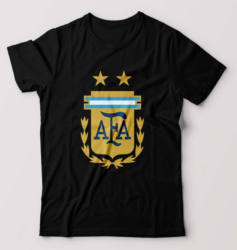 Argentina Football T-Shirt for Men-S(38 Inches)-Black-Ektarfa.online