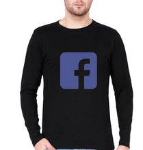 Load image into Gallery viewer, Facebook Full Sleeves T-Shirt for Men-Black-Ektarfa.online
