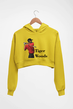 Load image into Gallery viewer, Tiger Woods Crop HOODIE FOR WOMEN-Mustard Yellow-Ektarfa.online
