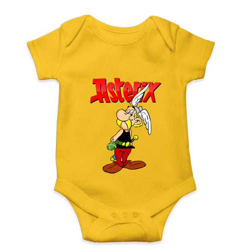 Asterix Kids Romper For Baby Boy/Girl-0-5 Months(18 Inches)-Yellow-Ektarfa.online