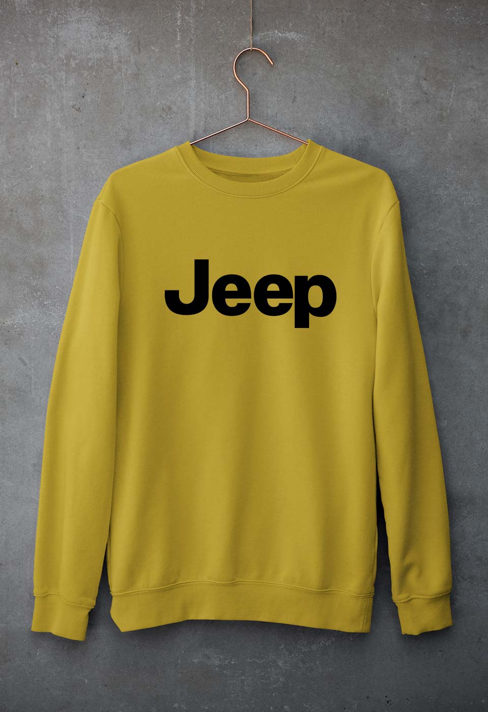Jeep Unisex Sweatshirt for Men/Women-Mustard Yellow-Ektarfa.online