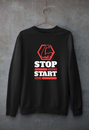 Gym Unisex Sweatshirt for Men/Women-Black-Ektarfa.online