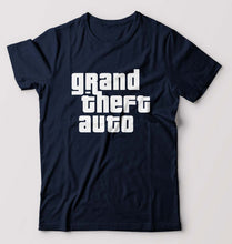 Load image into Gallery viewer, Grand Theft Auto (GTA) T-Shirt for Men-S(38 Inches)-Navy Blue-Ektarfa.online
