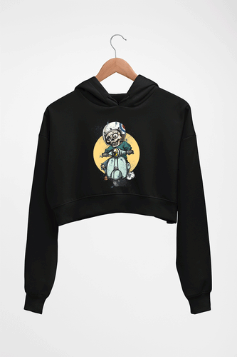 Skull Crop HOODIE FOR WOMEN-Black-Ektarfa.online