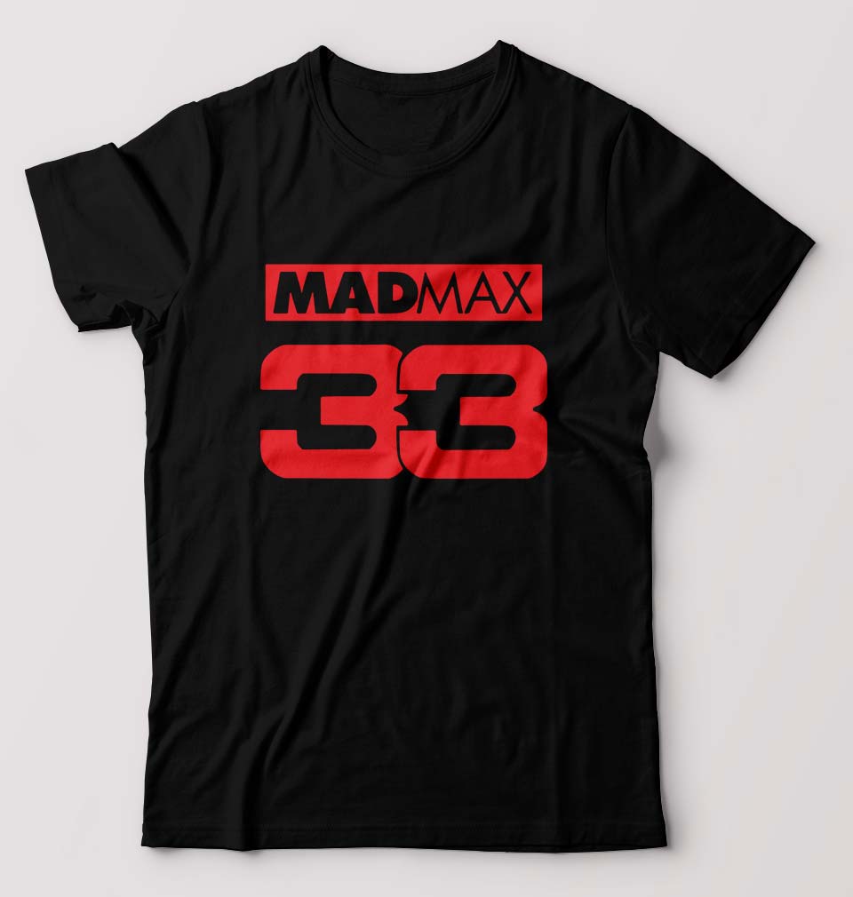 Max Verstappen T-Shirt for Men-S(38 Inches)-Black-Ektarfa.online