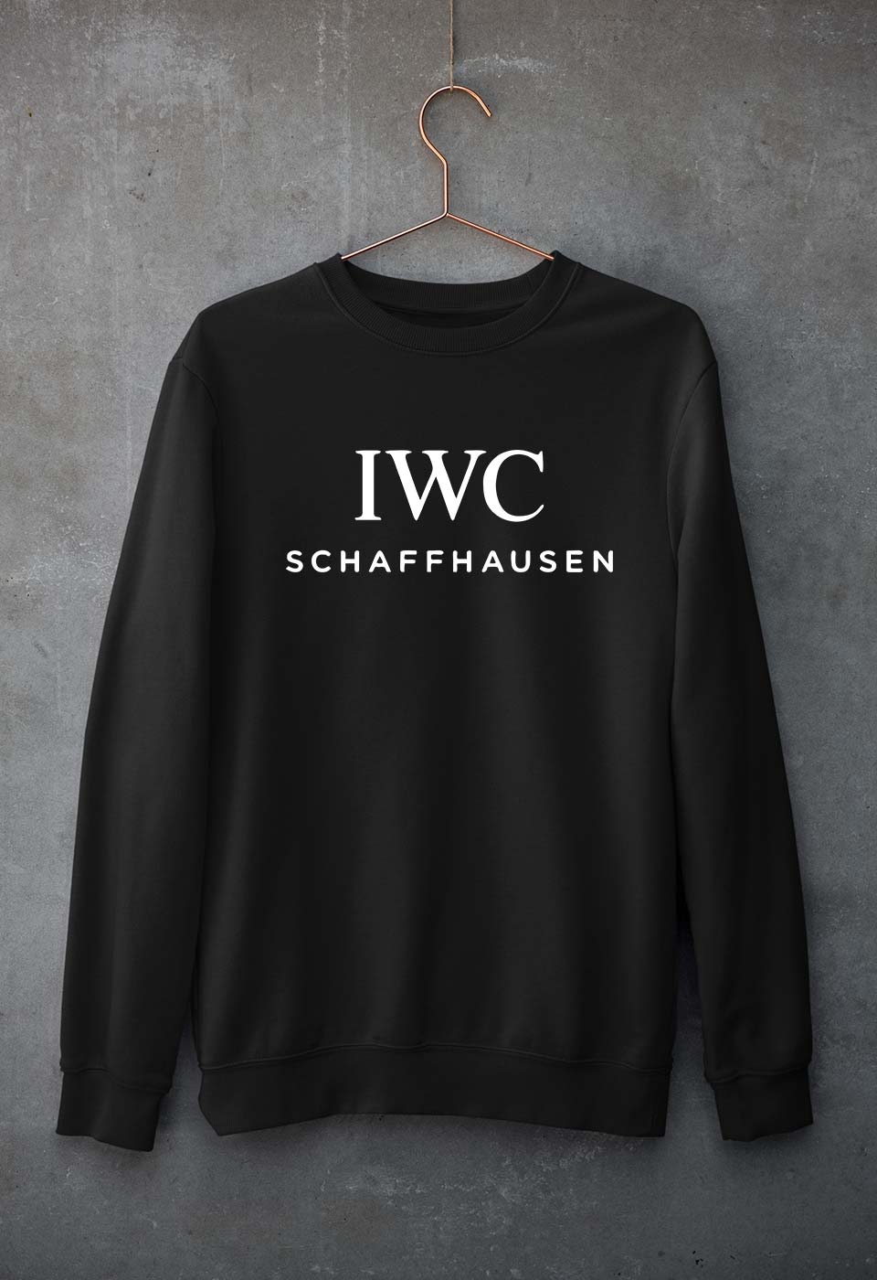 IWC Unisex Sweatshirt for Men/Women-Black-Ektarfa.online