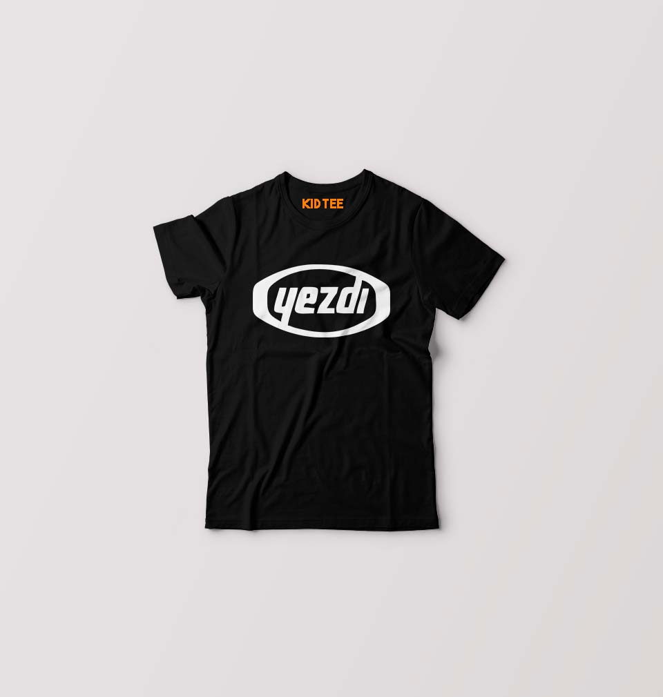 Yezdi Kids T-Shirt for Boy/Girl-Black-Ektarfa.online