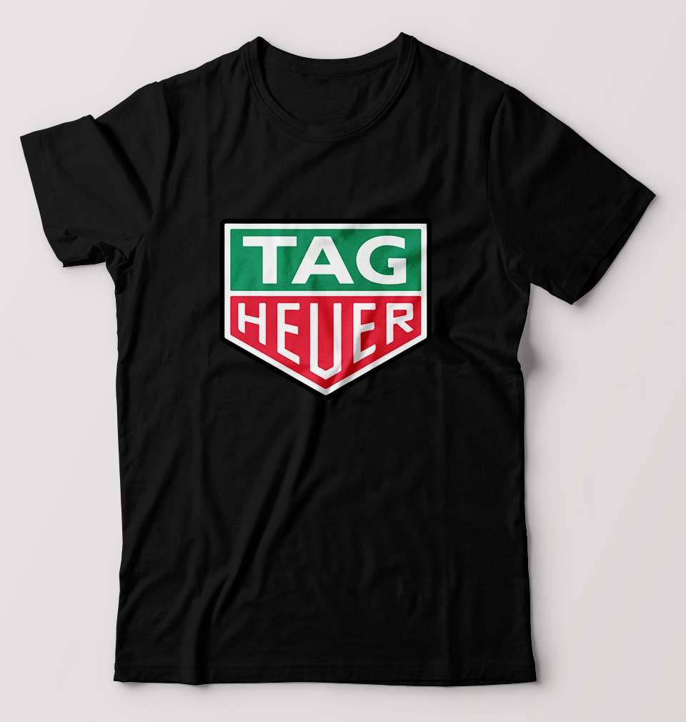 TAG Heuer T-Shirt for Men-S(38 Inches)-Black-Ektarfa.online