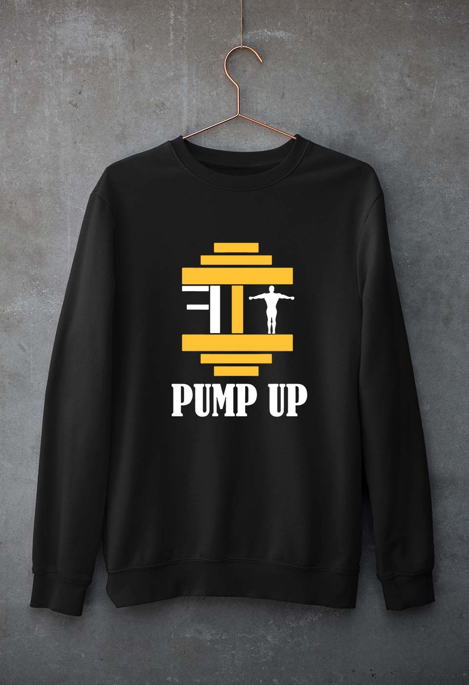 Fit Gym Unisex Sweatshirt for Men/Women-Black-Ektarfa.online