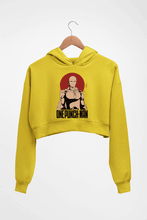 Load image into Gallery viewer, One-Punch Man Crop HOODIE FOR WOMEN-Mustard Yellow-Ektarfa.online
