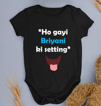 Load image into Gallery viewer, Biryani Kids Romper For Baby Boy/Girl-0-5 Months(18 Inches)-Black-Ektarfa.online
