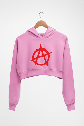 Anarchy Crop HOODIE FOR WOMEN-Light Baby Pink-Ektarfa.online