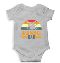 Load image into Gallery viewer, Drummer Dad Kids Romper For Baby Boy/Girl-0-5 Months(18 Inches)-Grey-Ektarfa.online
