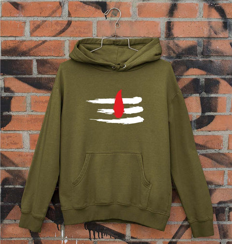 Shiva Tilak Unisex Hoodie for Men/Women-S(40 Inches)-Olive Green-Ektarfa.online