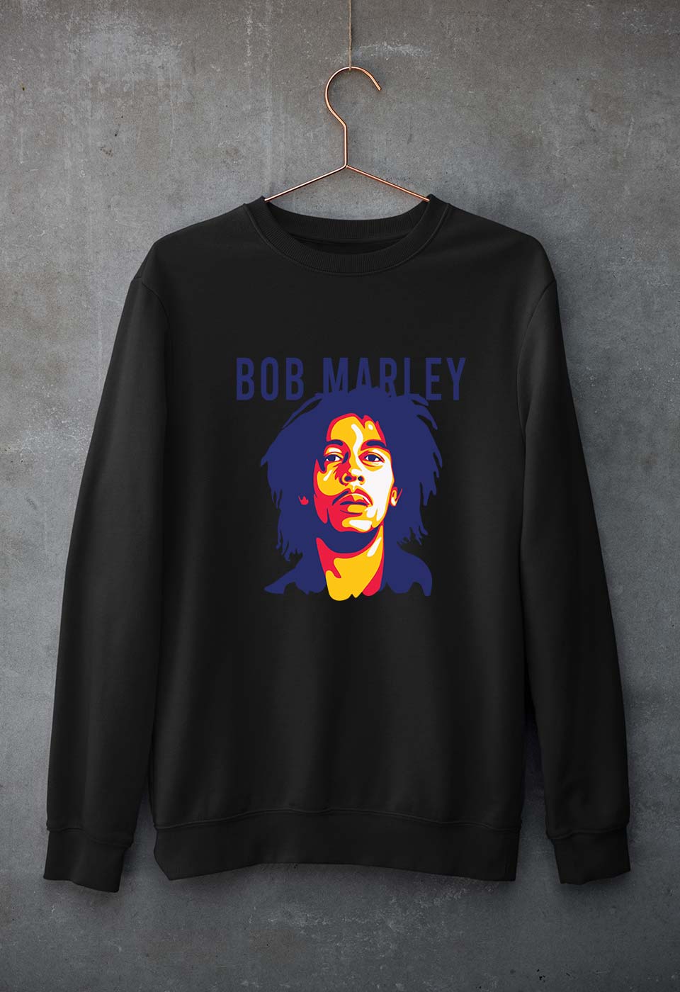 Bob Marley Unisex Sweatshirt for Men/Women-Black-Ektarfa.online