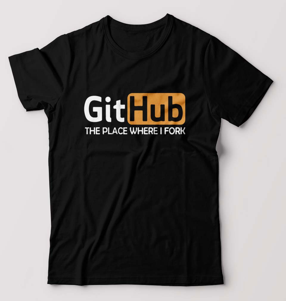 GitHub T-Shirt for Men-Black-Ektarfa.online
