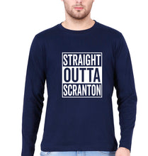Load image into Gallery viewer, Straight Outta Scranton Full Sleeves T-Shirt for Men-Navy Blue-Ektarfa.online
