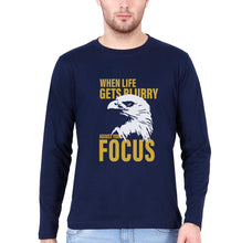 Load image into Gallery viewer, Eagle Full Sleeves T-Shirt for Men-Navy Blue-Ektarfa.online
