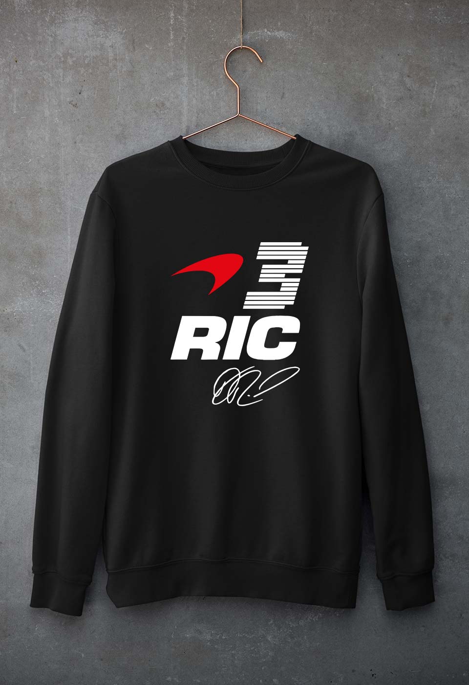 Daniel Ricciardo Unisex Sweatshirt for Men/Women-S(40 Inches)-Black-Ektarfa.online