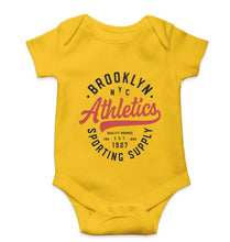 Load image into Gallery viewer, Varsity Brooklyn NYC Kids Romper For Baby Boy/Girl-Yellow-Ektarfa.online
