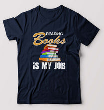 Load image into Gallery viewer, Books T-Shirt for Men-Navy Blue-Ektarfa.online
