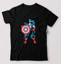 Load image into Gallery viewer, Captain America Superhero T-Shirt for Men-Black-Ektarfa.online
